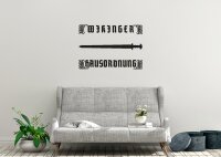 Wandtattoo Wikinger Hausordnung