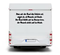 Dass mir der Hund das Liebste sei - Aufkleber Auto Camping