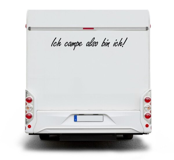 Ich campe also bin ich - Aufkleber Auto Camping