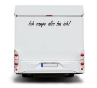 Ich campe also bin ich - Aufkleber Auto Camping
