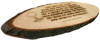 Wikingerspruch Holzrindenscheibe