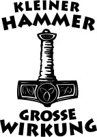 Kleiner Hammer gro&szlig;e Wirkung Holzrindenscheibe...
