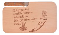 Wikinger Brotzeitbrett Ich fresse das Schwein