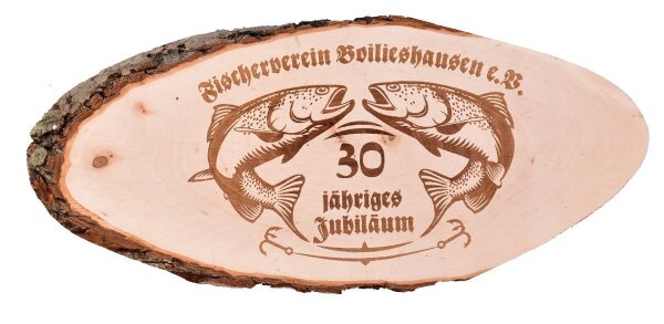 Jubil&auml;ums Schild Fischerverein Wunschname