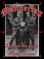 M&auml;nnertag Damals wie heute Party Leute ! Vatertag Herren Tshirt XL