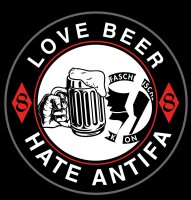 Love Beer Hate Antifa M&auml;nnertag Vatertag Herren Tshirt 2XL