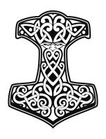 Aufkleber Thorhammer 4 Schwarz