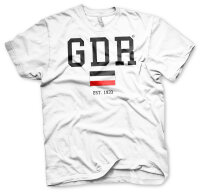 GDR Gro&szlig;deutsches Reich Logo Herren Shirt Wei&szlig;-L