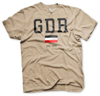 GDR Gro&szlig;deutsches Reich Logo Herren Shirt Sand-XL
