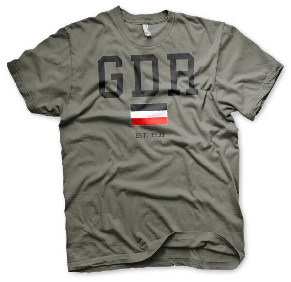 GDR Gro&szlig;deutsches Reich Logo Herren Shirt Oliv-XXL