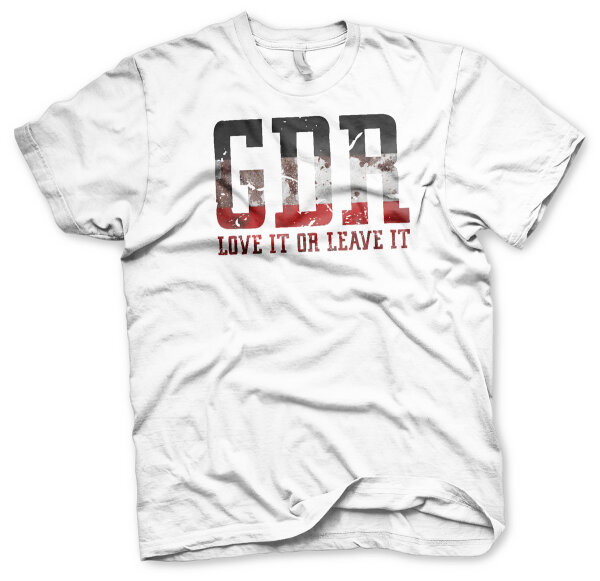 GDR 2 Love it or Leave it Herren Tshirt Wei&szlig;-XXL