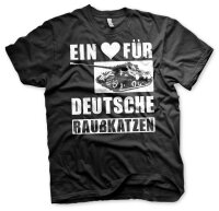 Ein Herz f&uuml;r deutsche Raubkatzen Herren Tshirt XL