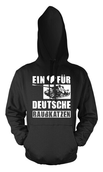 Ein Herz f&uuml;r deutsche Raubkatzen Herren Hoodie Kapuzenpulli L