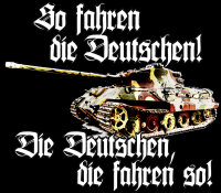 So fahren die Deutschen Die Deutschen fahren so Herren Tshirt