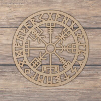 T&uuml;rschild Fensterschild Wanddeko Vegvisir Wikinger...