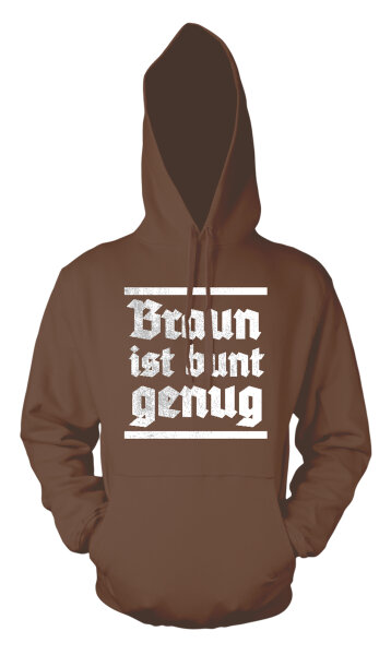 Braun ist bunt genug Herren Hoodie Kapuzenpulli S