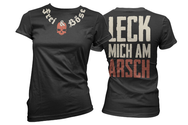 Frei&B&ouml;se Leck mich am Arsch Damen Tshirt M