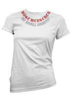 B&ouml;se Menschen Auf Krawall geb&uuml;rstet Damen Tshirt