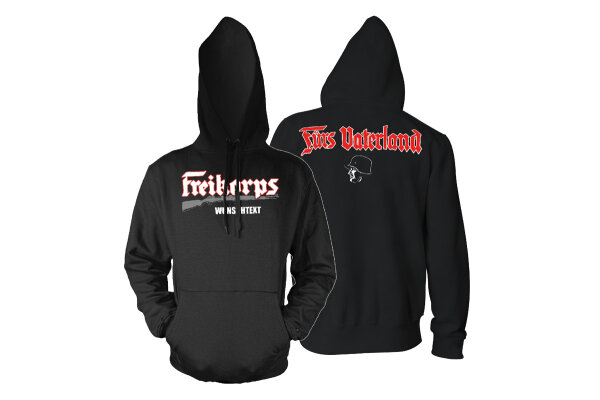 Freikorps f&uuml;rs Vaterland WUNSCHTEXT Herren Hoodie Kapuzenpulli XL