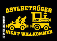 Aufkleber Asylbetr&uuml;ger nicht willkommen (50 St&uuml;ck)