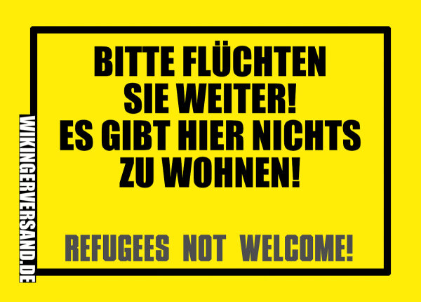 Aufkleber Bitte fl&uuml;chten sie weiter! (50 St&uuml;ck)