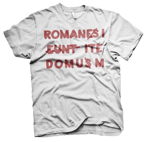 Romani Ite Domum Herren Tshirt Brian R&ouml;mer geht nach Hause  Weiss-4XL
