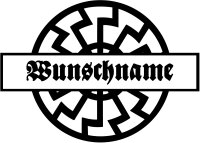 Schwarze Sonne Wunschnamen Lasergravur -...