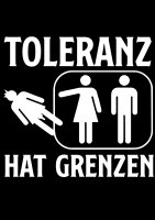 Toleranz hat Grenzen Herren Hoodie Kapuzenpulli