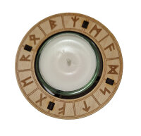 Runenalphabet Teelicht Holz