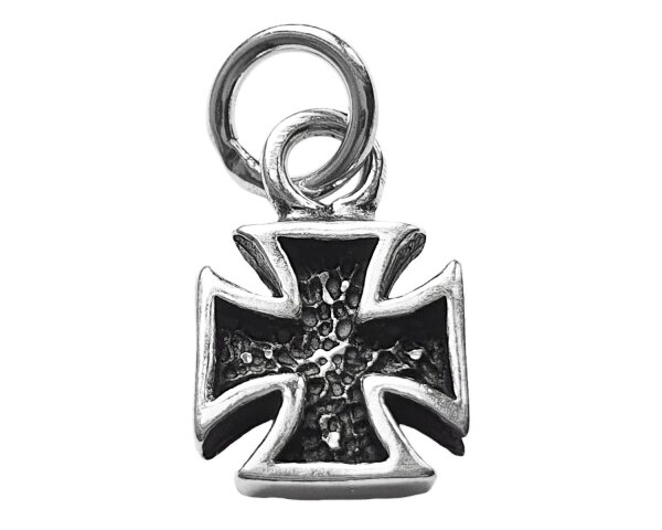 Schmuck Anh&auml;nger ARCAN 2 cm Kleines Templerkreuz Vintage Silber