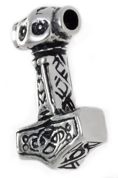 Schmuck Anh&auml;nger RAGNAR&Ouml;K 2 cm Mj&ouml;lnir Thorshammer Silber