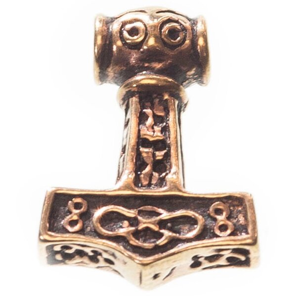 Schmuck Anh&auml;nger THORAN 1.8 cm Kleiner Thors-Hammer Bronze