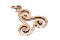 Schmuck Anh&auml;nger DALY 2.7 cm Keltische Triskele Bronze