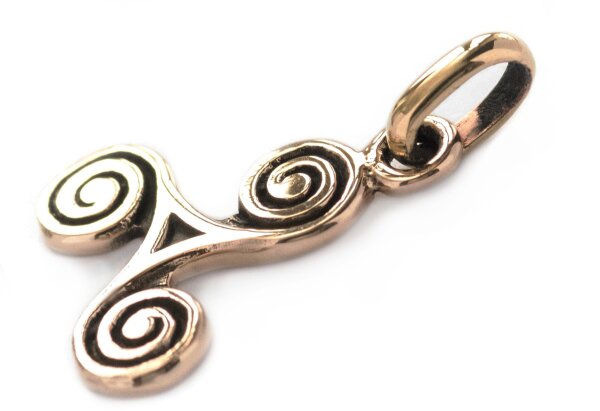 Schmuck Anh&auml;nger KYRA 2.1 cm Kleine Triskele Bronze