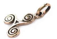 Schmuck Anh&auml;nger KYRA 2.1 cm Kleine Triskele Bronze