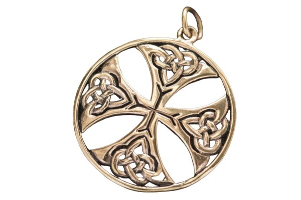 Schmuck Anh&auml;nger NARCAN 3.9 cm Keltenkreuz Bronze
