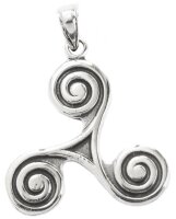 Schmuck Anh&auml;nger DAVINA 3 cm Keltische Triskele Silber