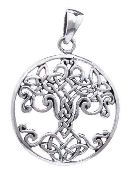 Celtic Schmuck-Anh&auml;nger VARUNA &Oslash; 2.5 cm Keltischer Lebensbaum Silber