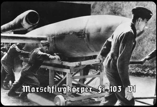 Blechschild - Marschflugk&ouml;rper - historisch