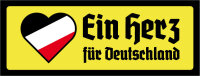 Blechschild - Herz f&uuml;r Deutschland2