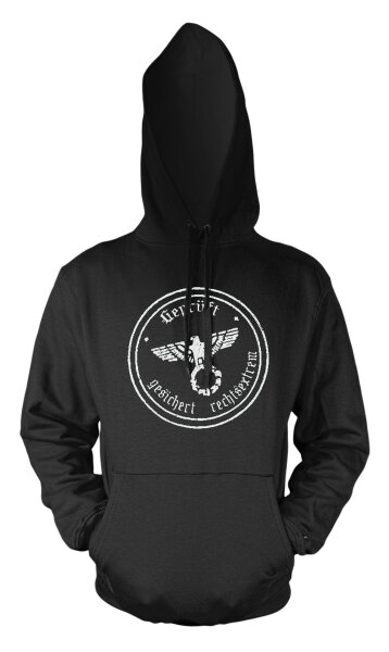 Gesichert Rechtsextrem gepr&uuml;ft! Herren Hoodie Kapuzenpulli