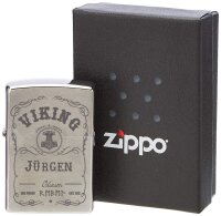 ZIPPO Sturmfeuerzeug Viking Odinson mit WunschText oder...