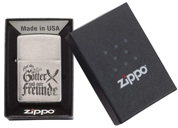 ZIPPO Sturmfeuerzeug Auf alte G&ouml;tter und gut Freunde