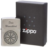 ZIPPO Sturmfeuerzeug Nordischer Kompass mit WunschText...