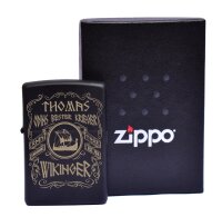 ZIPPO Sturmfeuerzeug schwarz Odins bester Krieger mit...
