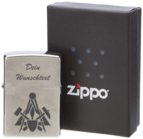 ZIPPO Sturmfeuerzeug Maurer mit WunschText Namen Zunft Handwerk