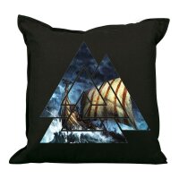 Kissen Nordw&auml;rts geht die Reise Wikingerschiff...