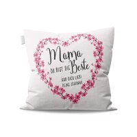 Mama du bist die BESTE Kissen mit Wunschname Geschenk...