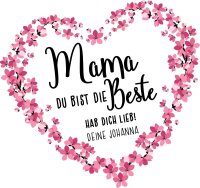 Mama du bist die BESTE Kissen mit Wunschname Geschenk...