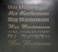 Thorhammer mit eigenem Namen Lasergravur - Herrengeldb&ouml;rse Rindleder